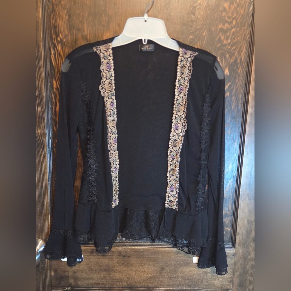 Michele Black Knit Cardigan